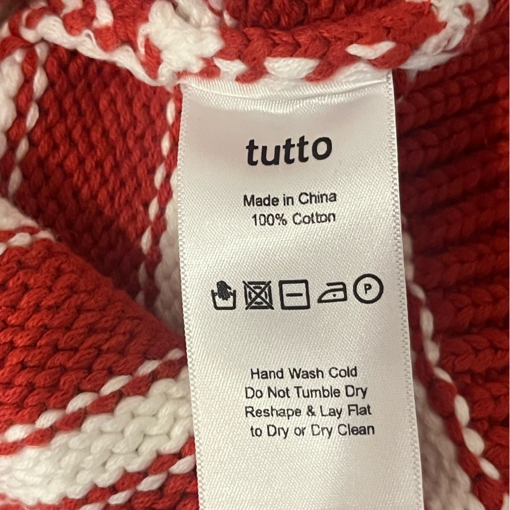 NWT Tutto Red White Stripe Sweater - Picture 6 of 6